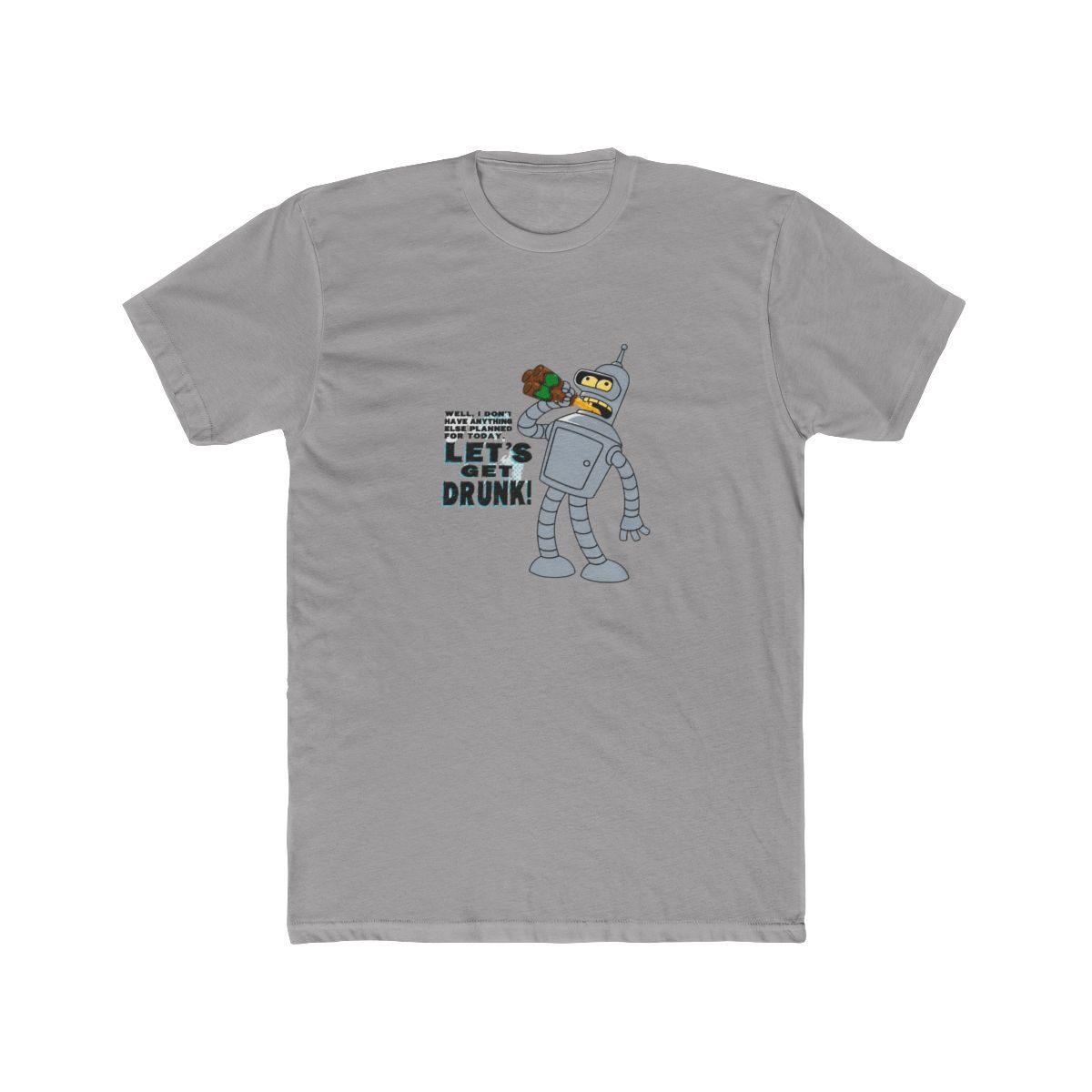 Futurama Bender Get Drunk Off White Printed T Shirt Size XXS New - Official t-shirts merchandise