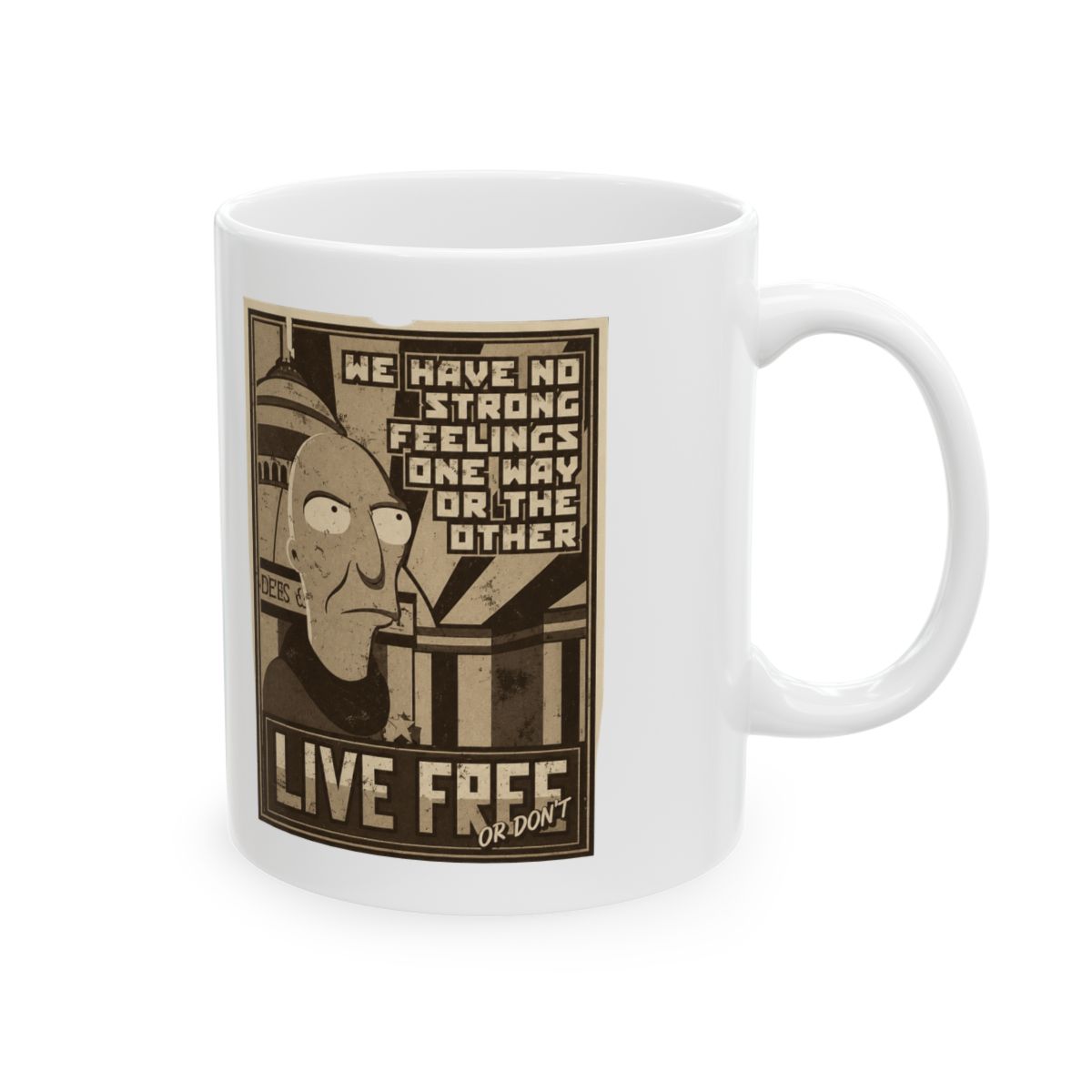 LIVE FREE OR DON'T Mug - Official mugs merchandise
