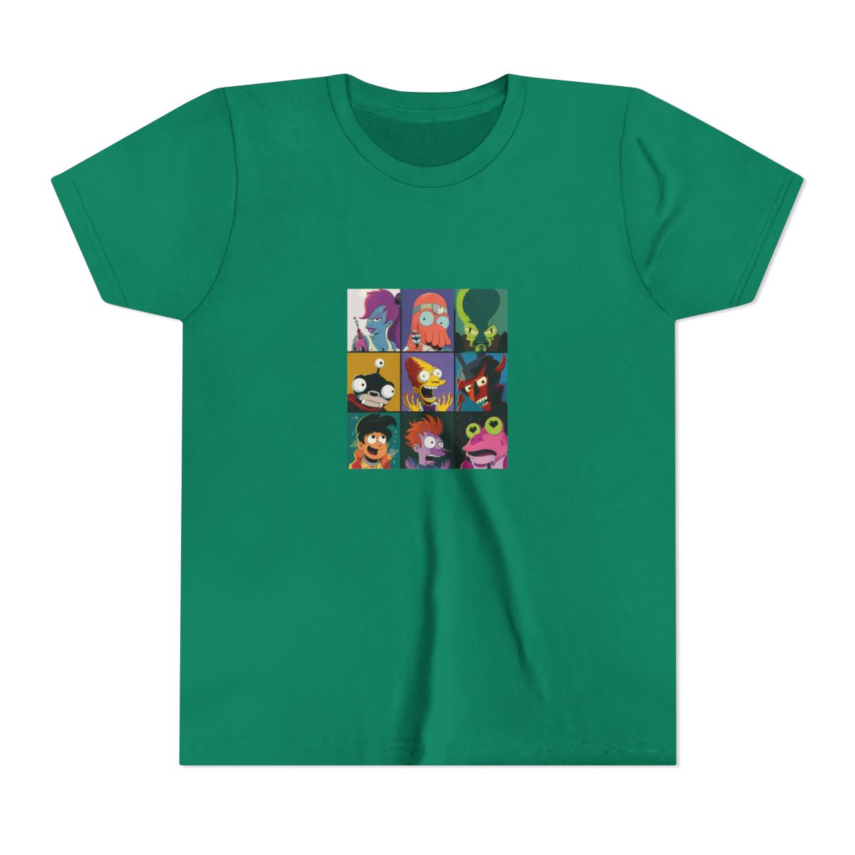 Futurama Kids T Shirt Characters - alternate angle 2, merchandise